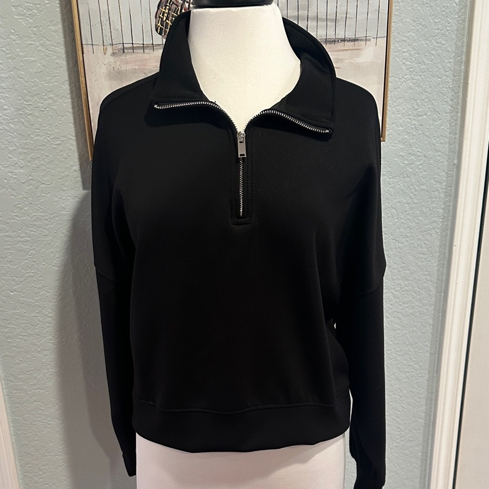 Cloth by Design Sz Large Black Quarter-Zip Sweatshirt • NWT!!